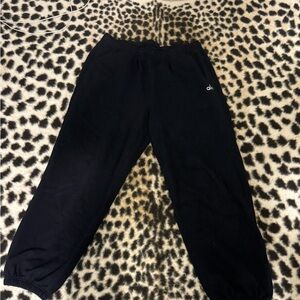 ALO Yoga Black Elastic-Waist Joggers